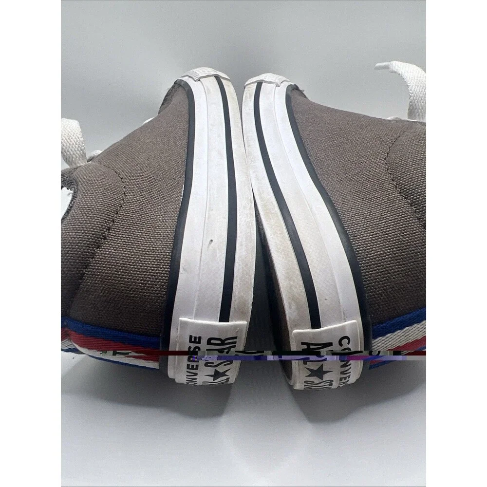 Converse CTAS Street Slip Youth Size 1 Grey Blue Stripe EUC
